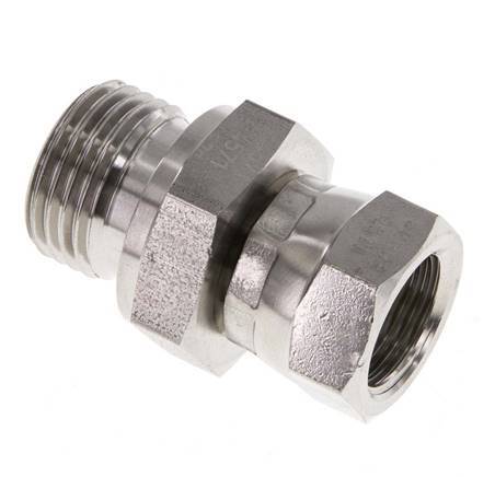 G 3/8'' x G 1/2'' F/M Adaptador reductor de acero inoxidable 350 Bar - Hidráulico