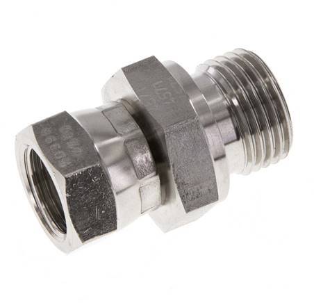 G 3/8'' x G 1/2'' F/M Adaptador reductor de acero inoxidable 350 Bar - Hidráulico