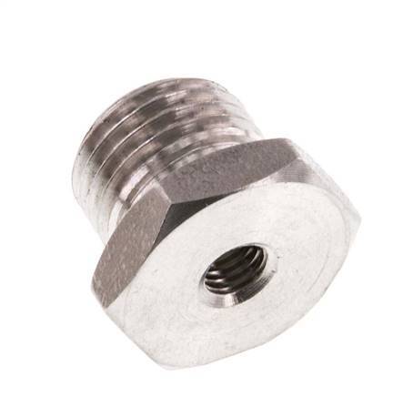 M5 x G 1/4'' F/M Anillo reductor de acero inoxidable 40 Bar
