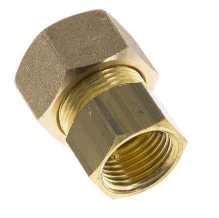 G 1/2'' x 18mm Racor de compresión recto de latón 67 Bar DIN EN 1254-2