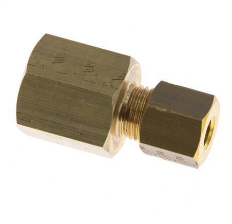 G 1/4'' x 5mm Racor de compresión recto de latón 150 Bar DIN EN 1254-2
