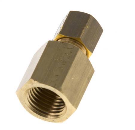G 1/4'' x 5mm Racor de compresión recto de latón 150 Bar DIN EN 1254-2