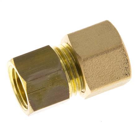 G 1/4'' x 10mm Racor de compresión recto de latón 95 Bar DIN EN 1254-2