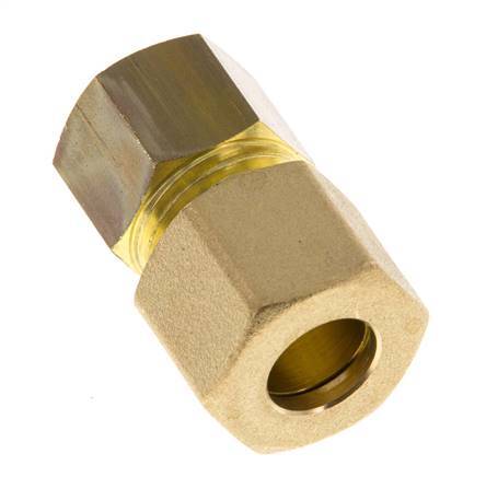 G 1/4'' x 10mm Racor de compresión recto de latón 95 Bar DIN EN 1254-2