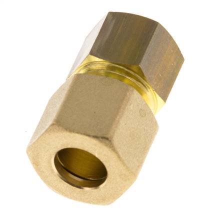 G 1/4'' x 10mm Racor de compresión recto de latón 95 Bar DIN EN 1254-2
