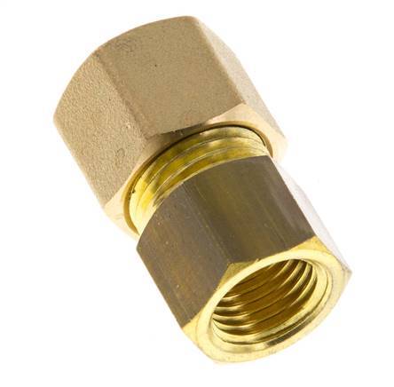 G 1/4'' x 10mm Racor de compresión recto de latón 95 Bar DIN EN 1254-2