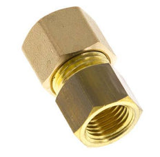G 1/4'' x 10mm Racor de compresión recto de latón 95 Bar DIN EN 1254-2