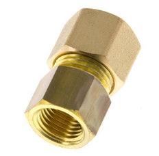 G 1/4'' x 10mm Racor de compresión recto de latón 95 Bar DIN EN 1254-2