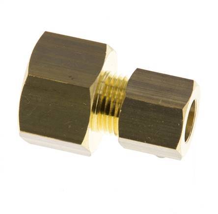 G 3/8'' x 8mm Racor de compresión recto de latón 135 Bar DIN EN 1254-2