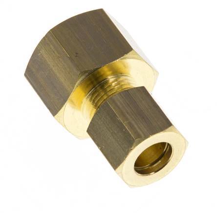 G 3/8'' x 8mm Racor de compresión recto de latón 135 Bar DIN EN 1254-2