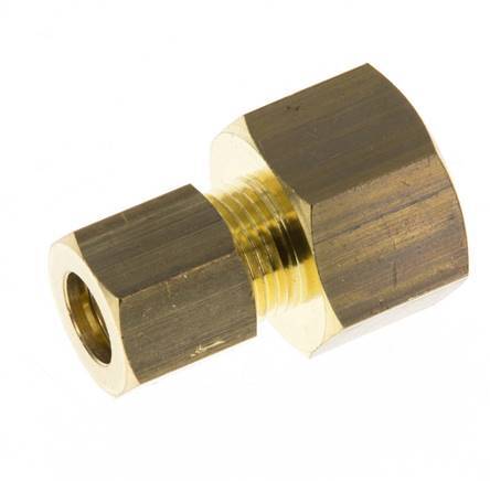 G 3/8'' x 8mm Racor de compresión recto de latón 135 Bar DIN EN 1254-2