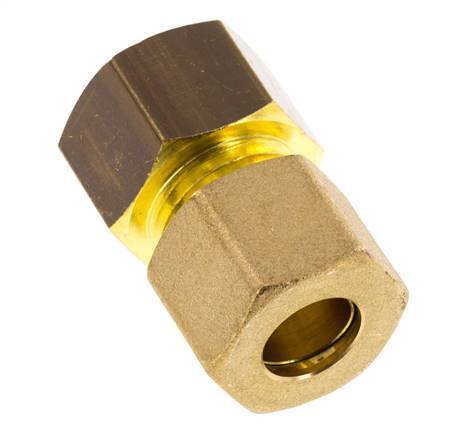 G 3/8'' x 10mm Racor de compresión recto de latón 95 Bar DIN EN 1254-2