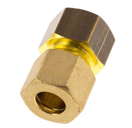 G 3/8'' x 10mm Racor de compresión recto de latón 95 Bar DIN EN 1254-2