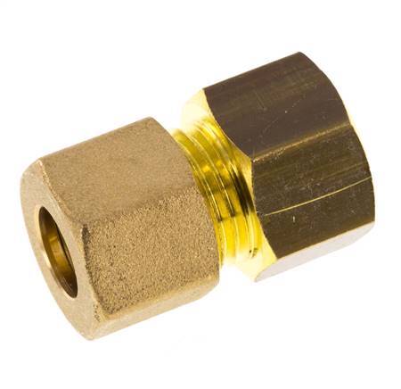 G 3/8'' x 10mm Racor de compresión recto de latón 95 Bar DIN EN 1254-2