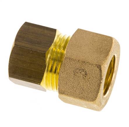 G 3/8'' x 14mm Racor de compresión recto de latón 89 Bar DIN EN 1254-2