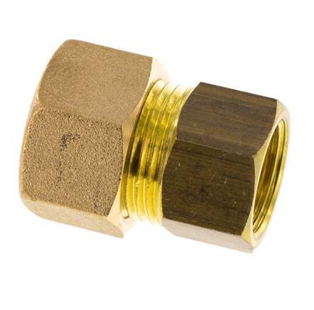 G 3/8'' x 14mm Racor de compresión recto de latón 89 Bar DIN EN 1254-2
