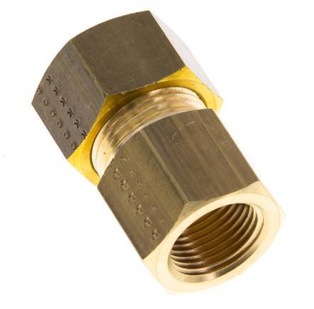 G 3/8'' x 15mm Racor de compresión recto de latón 82 Bar DIN EN 1254-2