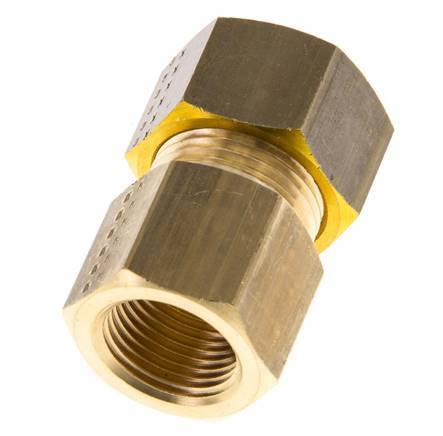 G 3/8'' x 15mm Racor de compresión recto de latón 82 Bar DIN EN 1254-2