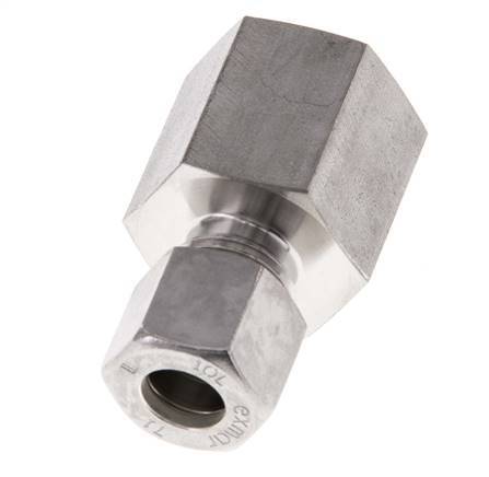 G 1/2'' x 10L Racor de compresión recto de acero inoxidable 315 Bar DIN 2353