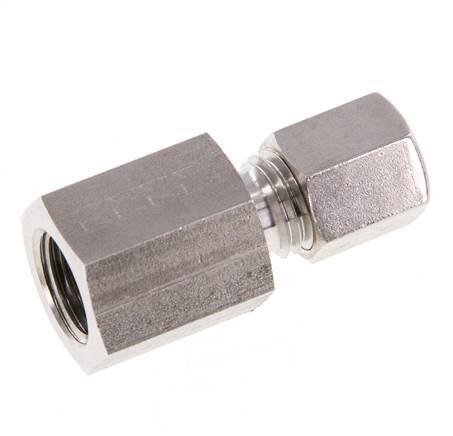 G 1/4'' x 6L Racor de compresión recto de acero inoxidable 315 Bar DIN 2353