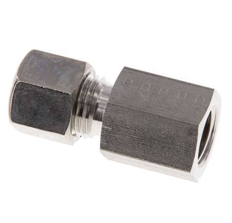 G 1/4'' x 8L Racor de compresión recto de acero inoxidable 315 Bar DIN 2353
