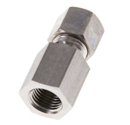G 1/4'' x 8L Racor de compresión recto de acero inoxidable 315 Bar DIN 2353