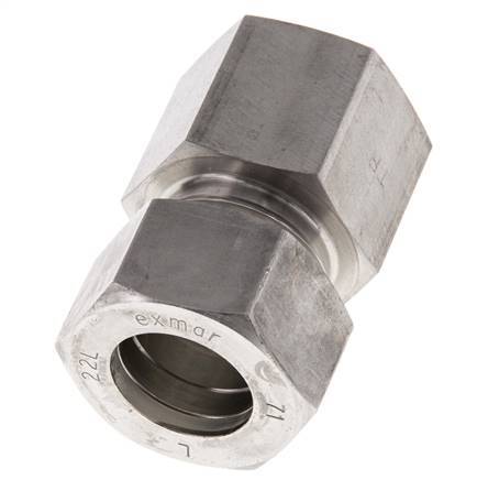G 3/4'' x 22L Racor de compresión recto de acero inoxidable 160 Bar DIN 2353