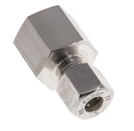 G 3/8'' x 8L Racor de compresión recto de acero inoxidable 315 Bar DIN 2353