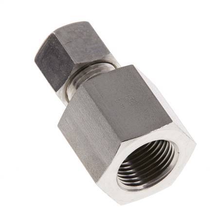 G 3/8'' x 8L Racor de compresión recto de acero inoxidable 315 Bar DIN 2353