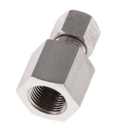 G 3/8'' x 8L Racor de compresión recto de acero inoxidable 315 Bar DIN 2353