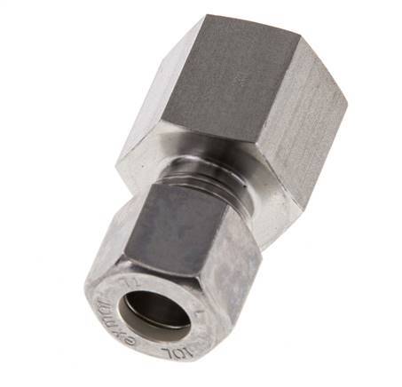 G 3/8'' x 10L Racor de compresión recto de acero inoxidable 315 Bar DIN 2353
