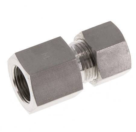 G 3/8'' x 12L Racor de compresión recto de acero inoxidable 315 Bar DIN 2353