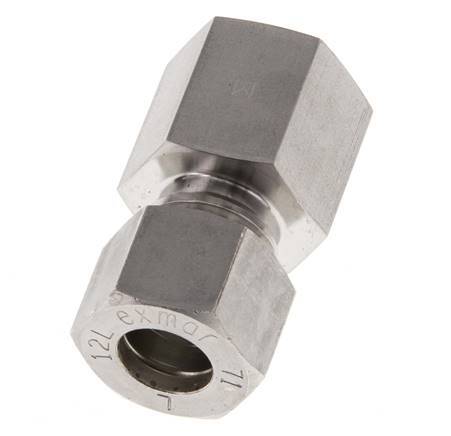 G 3/8'' x 12L Racor de compresión recto de acero inoxidable 315 Bar DIN 2353