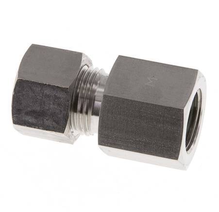 G 3/8'' x 12L Racor de compresión recto de acero inoxidable 315 Bar DIN 2353