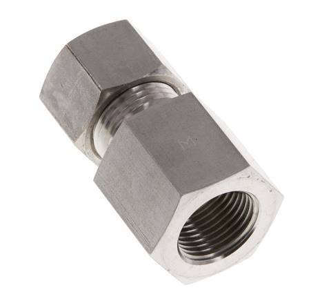 G 3/8'' x 12L Racor de compresión recto de acero inoxidable 315 Bar DIN 2353