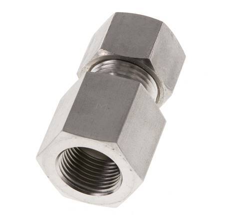 G 3/8'' x 12L Racor de compresión recto de acero inoxidable 315 Bar DIN 2353