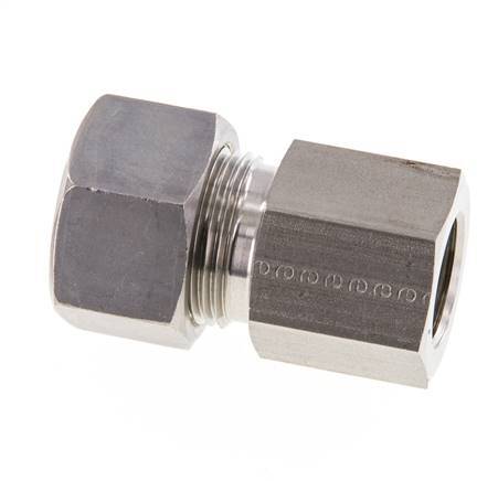 G 3/8'' x 15L Racor de compresión recto de acero inoxidable 315 Bar DIN 2353