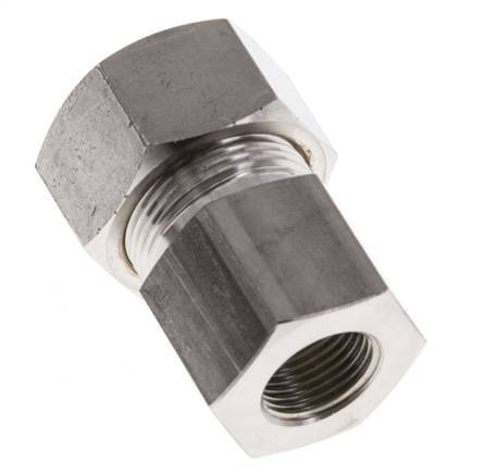 G 3/8'' x 18L Racor de compresión recto de acero inoxidable 315 Bar DIN 2353