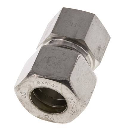G 3/8'' x 20S Racor de compresión recto de acero inoxidable 400 Bar DIN 2353