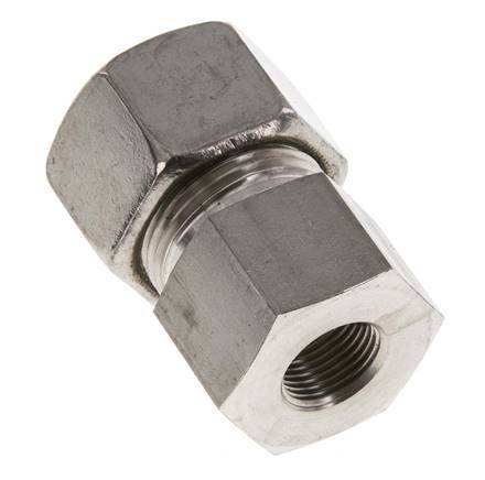 G 3/8'' x 20S Racor de compresión recto de acero inoxidable 400 Bar DIN 2353