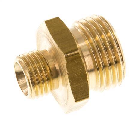 G 1/2'' x G 1/4'' Brass Double Nipple 16 Bar [2 Pieces]