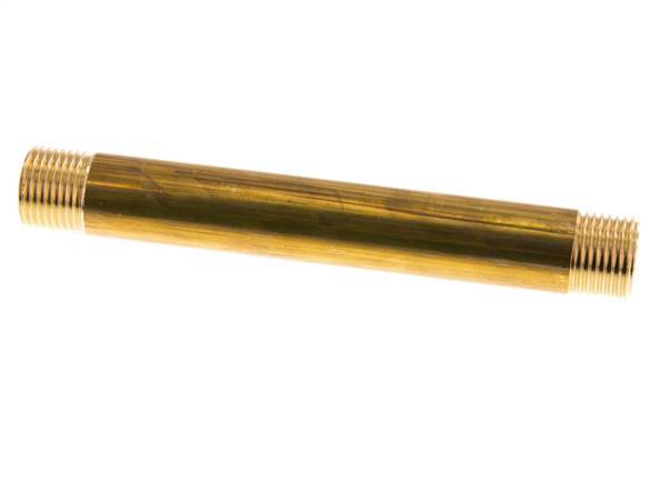 G 1/2'' Espiga doble de latón 16 Bar DIN 2982 - 150mm
