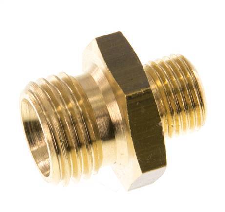 G 1/4'' x G 1/8'' Espiga doble de latón 16 Bar [5 Piezas]