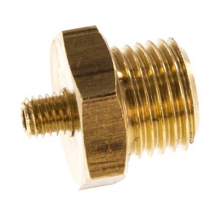 G 1/4'' x M5 Brass Double Nipple 16 Bar [2 Pieces]