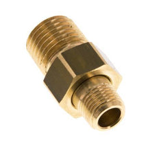 R 1/4'' x R 1/8'' Brass Double Nipple 3-pieces with Conically sealing 16 Bar [2 Pieces]