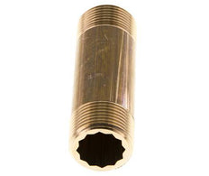 G 3/4'' Espiga doble de latón 16 Bar DIN 2982 - 80mm