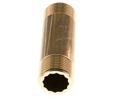 G 3/4'' Espiga doble de latón 16 Bar DIN 2982 - 80mm