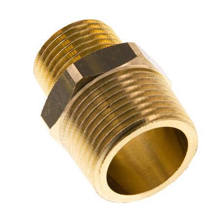 R 3/4'' x R 1/2'' Espiga doble de latón 16 Bar