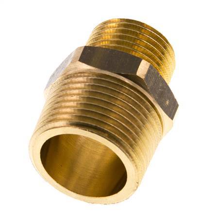 R 3/4'' x R 1/2'' Espiga doble de latón 16 Bar