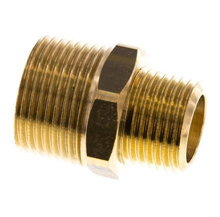 R 3/4'' x R 1/2'' Espiga doble de latón 16 Bar